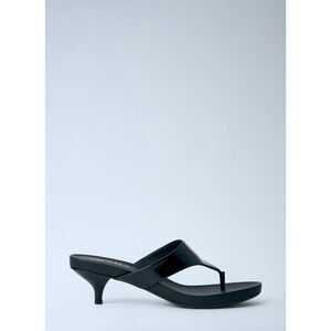 Prada Women Patent Leather Thong Sandals